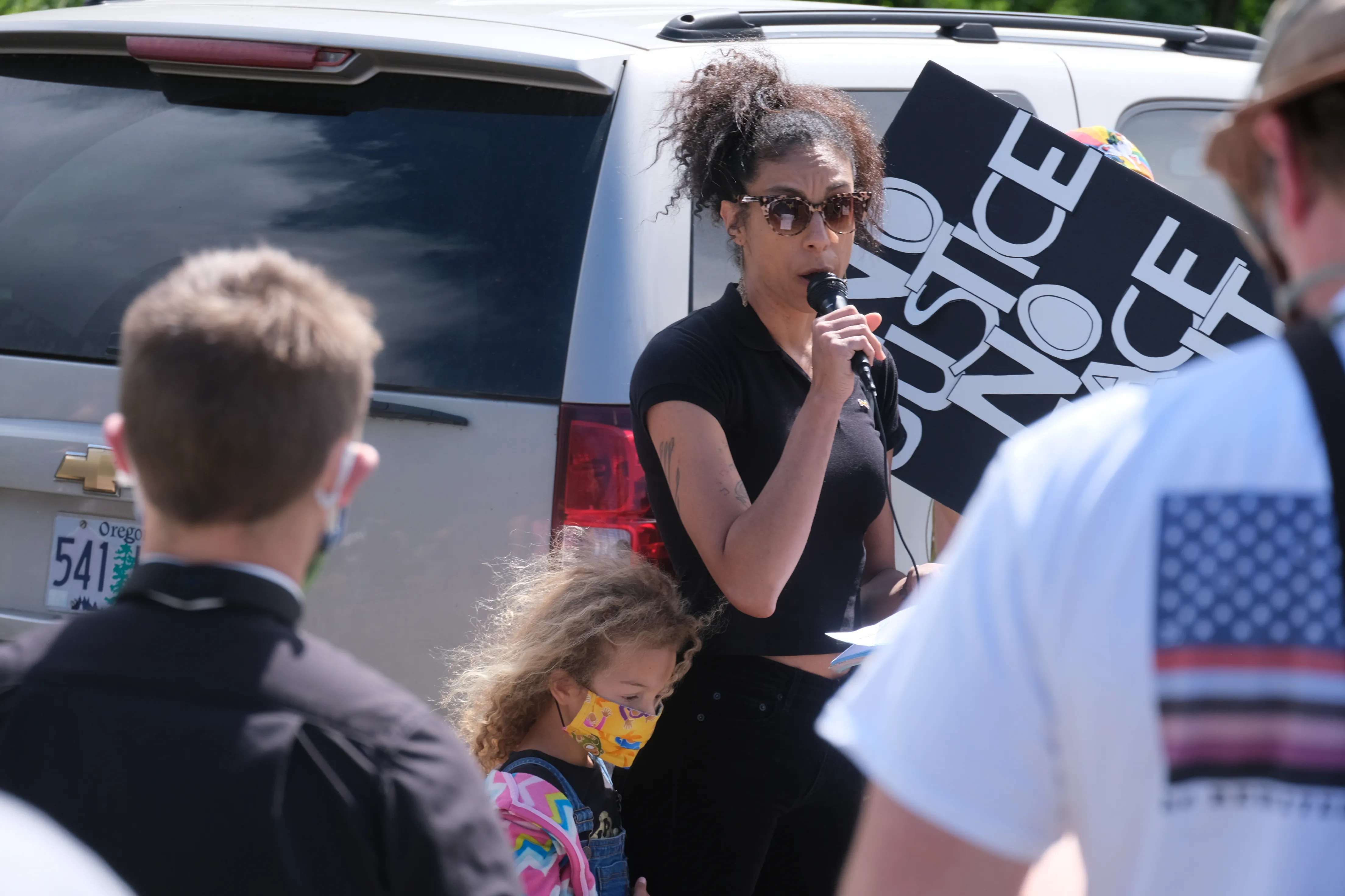 Black Lives Matter rally in The Dalles, Ore., August 2020