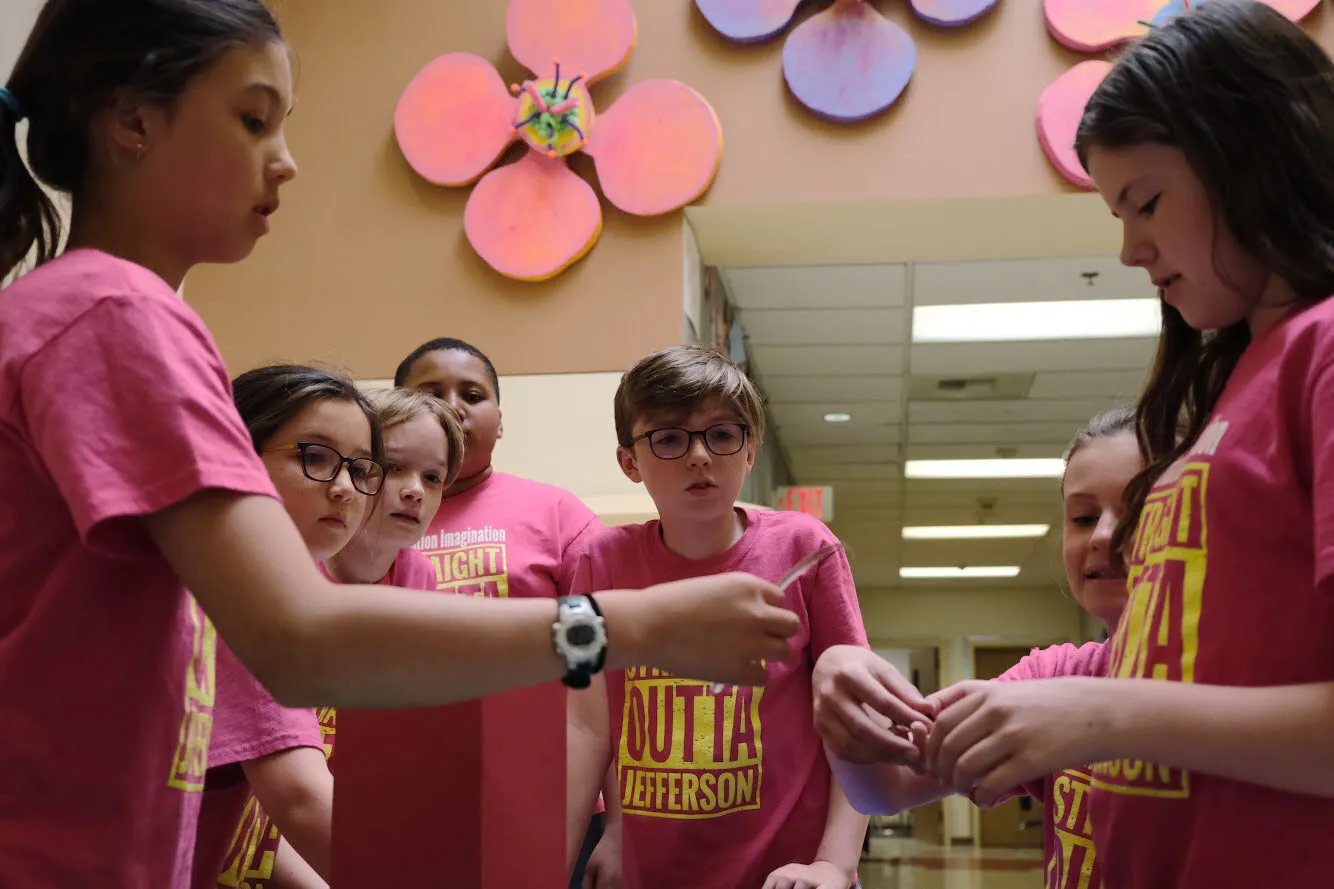 Sixth graders prepare for Destination Imagination event, Pullman, Wash., March 2019